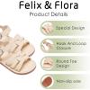 imageFelix ampamp Flora Toddler Girl Sandals  Little Girl Easter Summer Dress Shoes Lightweight Open Toe Beach HolidayBc222apricot