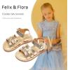 imageFelix ampamp Flora Toddler Girl Sandals  Little Girl Easter Summer Dress Shoes Lightweight Open Toe Beach HolidayBc222bright Gold