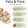 imageFelix ampamp Flora Toddler Girl Sandals  Little Girl Easter Summer Dress Shoes Lightweight Open Toe Beach HolidayBc222bright Gold