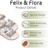 imageFelix ampamp Flora Toddler Girl Sandals  Little Girl Easter Summer Dress Shoes Lightweight Open Toe Beach HolidayBc222bright Silver