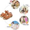 imageFelix ampamp Flora Toddler Girl Sandals  Little Girl Easter Summer Dress Shoes Lightweight Open Toe Beach HolidayBc222brown