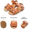 imageFelix ampamp Flora Toddler Girl Sandals  Little Girl Easter Summer Dress Shoes Lightweight Open Toe Beach HolidayBc222brown