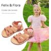 imageFelix ampamp Flora Toddler Girl Sandals  Little Girl Easter Summer Dress Shoes Lightweight Open Toe Beach HolidayBc222coral