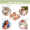 imageFelix ampamp Flora Toddler Girl Sandals  Little Girl Easter Summer Dress Shoes Lightweight Open Toe Beach HolidayBc222coral