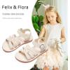 imageFelix ampamp Flora Toddler Girl Sandals  Little Girl Easter Summer Dress Shoes Lightweight Open Toe Beach HolidayBc222moonbeam
