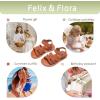 imageFelix ampamp Flora Toddler Girl Sandals  Little Girl Easter Summer Dress Shoes Lightweight Open Toe Beach HolidayBc222reddish Brown
