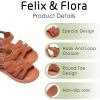 imageFelix ampamp Flora Toddler Girl Sandals  Little Girl Easter Summer Dress Shoes Lightweight Open Toe Beach HolidayBc222reddish Brown