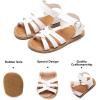 imageFelix ampamp Flora Toddler Girl Sandals  Little Girl Easter Summer Dress Shoes Lightweight Open Toe Beach HolidayBc222white