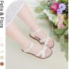 imageFelix ampamp Flora Toddler Girl Sandals  Little Girl Easter Summer Dress Shoes Lightweight Open Toe Beach HolidayBc286apricot