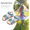 imageFelix ampamp Flora Toddler Girl Sandals  Little Girl Easter Summer Dress Shoes Lightweight Open Toe Beach HolidayBc286blue
