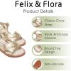 imageFelix ampamp Flora Toddler Girl Sandals  Little Girl Easter Summer Dress Shoes Lightweight Open Toe Beach HolidayBc286bright Gold