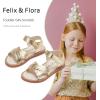 imageFelix ampamp Flora Toddler Girl Sandals  Little Girl Easter Summer Dress Shoes Lightweight Open Toe Beach HolidayBc286bright Gold