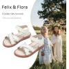 imageFelix ampamp Flora Toddler Girl Sandals  Little Girl Easter Summer Dress Shoes Lightweight Open Toe Beach HolidayBc286cream White