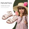imageFelix ampamp Flora Toddler Girl Sandals  Little Girl Easter Summer Dress Shoes Lightweight Open Toe Beach HolidayBc286light Pink