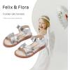 imageFelix ampamp Flora Toddler Girl Sandals  Little Girl Easter Summer Dress Shoes Lightweight Open Toe Beach HolidayBc286silver