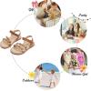 imageFelix ampamp Flora Toddler Girl Sandals  Little Girl Easter Summer Dress Shoes Lightweight Open Toe Beach HolidayBc292brown