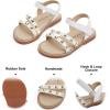 imageFelix ampamp Flora Toddler Girl Sandals  Little Girl Easter Summer Dress Shoes Lightweight Open Toe Beach HolidayBc292white