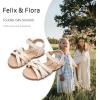 imageFelix ampamp Flora Toddler Girl Sandals  Little Girl Easter Summer Dress Shoes Lightweight Open Toe Beach HolidayBc294apricot