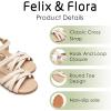 imageFelix ampamp Flora Toddler Girl Sandals  Little Girl Easter Summer Dress Shoes Lightweight Open Toe Beach HolidayBc294apricot