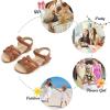 imageFelix ampamp Flora Toddler Girl Sandals  Little Girl Easter Summer Dress Shoes Lightweight Open Toe Beach HolidayBc294brown