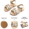 imageFelix ampamp Flora Toddler Girl Sandals  Little Girl Easter Summer Dress Shoes Lightweight Open Toe Beach HolidayBc294gold