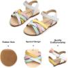 imageFelix ampamp Flora Toddler Girl Sandals  Little Girl Easter Summer Dress Shoes Lightweight Open Toe Beach HolidayBc294rainbow