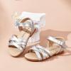 imageFelix ampamp Flora Toddler Girl Sandals  Little Girl Easter Summer Dress Shoes Lightweight Open Toe Beach HolidayBc294silver