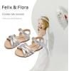 imageFelix ampamp Flora Toddler Girl Sandals  Little Girl Easter Summer Dress Shoes Lightweight Open Toe Beach HolidayBc294silver