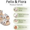 imageFelix ampamp Flora Toddler Girl Sandals  Little Girl Easter Summer Dress Shoes Lightweight Open Toe Beach HolidayBc294silver