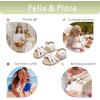 imageFelix ampamp Flora Toddler Girl Sandals  Little Girl Easter Summer Dress Shoes Lightweight Open Toe Beach HolidayBc294white