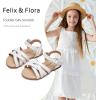imageFelix ampamp Flora Toddler Girl Sandals  Little Girl Easter Summer Dress Shoes Lightweight Open Toe Beach HolidayBc294white