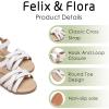 imageFelix ampamp Flora Toddler Girl Sandals  Little Girl Easter Summer Dress Shoes Lightweight Open Toe Beach HolidayBc294white