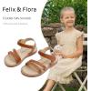 imageFelix ampamp Flora Toddler Girl Sandals  Little Girl Easter Summer Dress Shoes Lightweight Open Toe Beach HolidayBc296brown