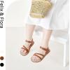 imageFelix ampamp Flora Toddler Girl Sandals  Little Girl Easter Summer Dress Shoes Lightweight Open Toe Beach HolidayBc296brown
