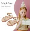 imageFelix ampamp Flora Toddler Girl Sandals  Little Girl Easter Summer Dress Shoes Lightweight Open Toe Beach HolidayBc296glitter Gold