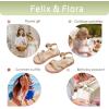 imageFelix ampamp Flora Toddler Girl Sandals  Little Girl Easter Summer Dress Shoes Lightweight Open Toe Beach HolidayBc296glitter Gold