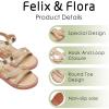 imageFelix ampamp Flora Toddler Girl Sandals  Little Girl Easter Summer Dress Shoes Lightweight Open Toe Beach HolidayBc296glitter Gold