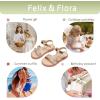imageFelix ampamp Flora Toddler Girl Sandals  Little Girl Easter Summer Dress Shoes Lightweight Open Toe Beach HolidayBc296glitter Pink
