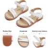 imageFelix ampamp Flora Toddler Girl Sandals  Little Girl Easter Summer Dress Shoes Lightweight Open Toe Beach HolidayBc296white