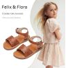 imageFelix ampamp Flora Toddler Girl Sandals  Little Girl Easter Summer Dress Shoes Lightweight Open Toe Beach HolidayBc307brown