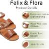 imageFelix ampamp Flora Toddler Girl Sandals  Little Girl Easter Summer Dress Shoes Lightweight Open Toe Beach HolidayBc307brown