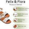 imageFelix ampamp Flora Toddler Girl Sandals  Little Girl Easter Summer Dress Shoes Lightweight Open Toe Beach HolidayBc307white