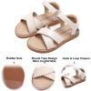 imageFelix ampamp Flora Toddler Girl Sandals Flower Girl Dress Shoes Open Toe Little Kid Summer FlatsBc212beige