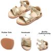 imageFelix ampamp Flora Toddler Girl Sandals Flower Girl Dress Shoes Open Toe Little Kid Summer FlatsBc212gold