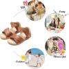 imageFelix ampamp Flora Toddler Girl Sandals Flower Girl Dress Shoes Open Toe Little Kid Summer FlatsBc212oxford Brown