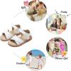 imageFelix ampamp Flora Toddler Girl Sandals Flower Girl Dress Shoes Open Toe Little Kid Summer FlatsBc212white