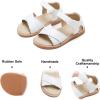 imageFelix ampamp Flora Toddler Girl Sandals Flower Girl Dress Shoes Open Toe Little Kid Summer FlatsBc212white