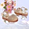 imageFelix ampamp Flora Toddler Girl Sandals Flower Girl Dress Shoes Open Toe Little Kid Summer FlatsBc277rose Gold