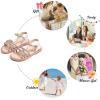 imageFelix ampamp Flora Toddler Girl Sandals Flower Girl Dress Shoes Open Toe Little Kid Summer FlatsBc277rose Gold
