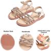 imageFelix ampamp Flora Toddler Girl Sandals Flower Girl Dress Shoes Open Toe Little Kid Summer FlatsBc277rose Gold